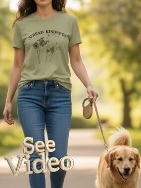THE ECO Closet Spread Kindness Short Sleeve Tee - Light Sage